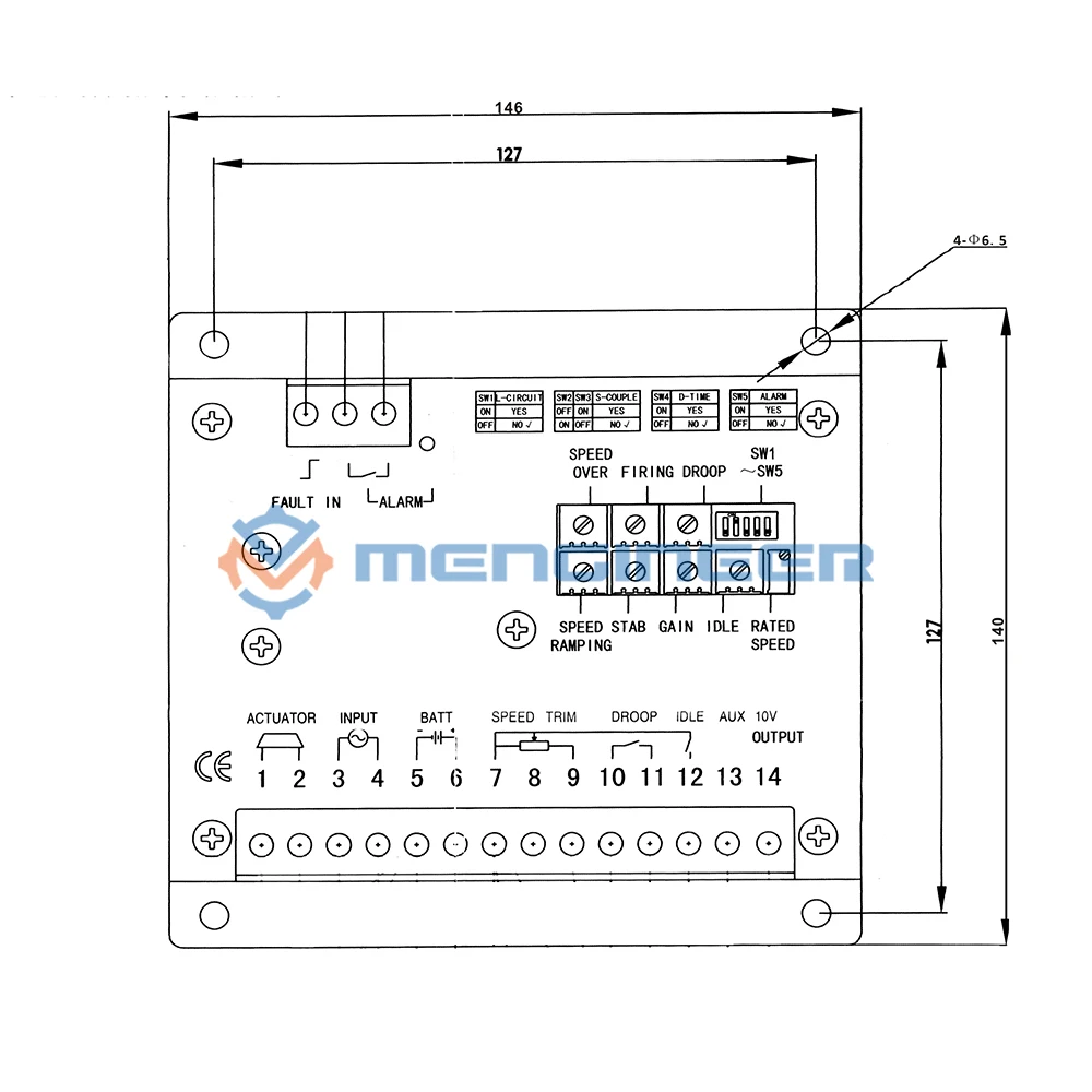Fast Delivery S6700H Genset Speed Control Board