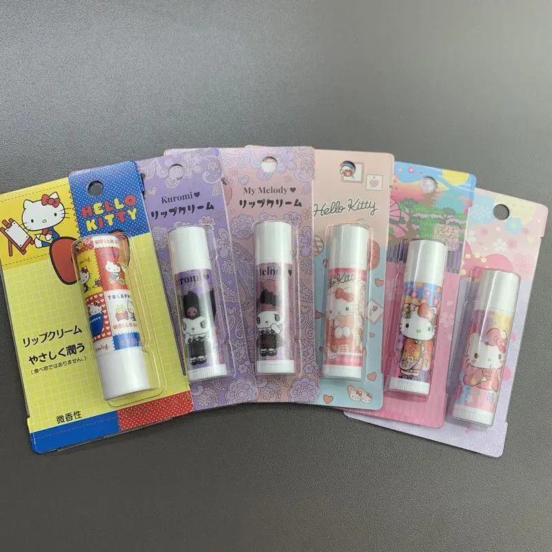 

New Creative Kawaii Sanrio Lip Balm Anime My Melody Lipstick Cute Cartoon Kuromi Moisturizing Lip Glaze Girl Birthday Gift