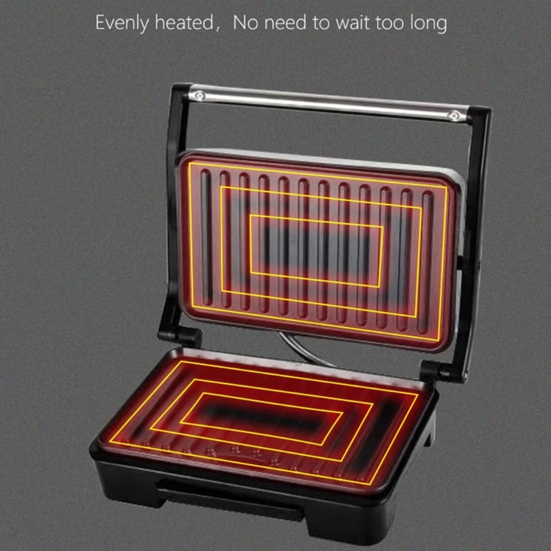 전기 샌드위치 제조업체 빠른 가열 파니니 프레스 그릴 쿨 그립 손잡이