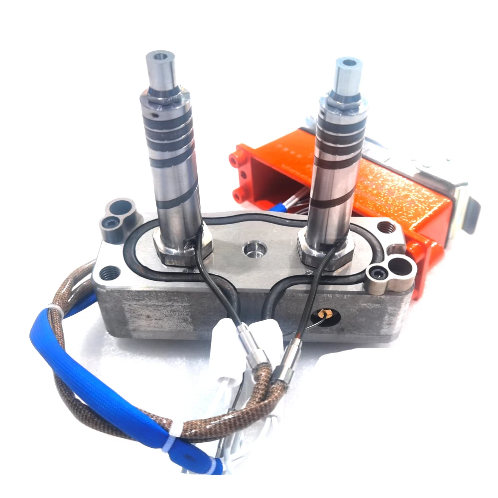 Hot runner injection mold 2 cavity open gate for glass fiber injection molding products