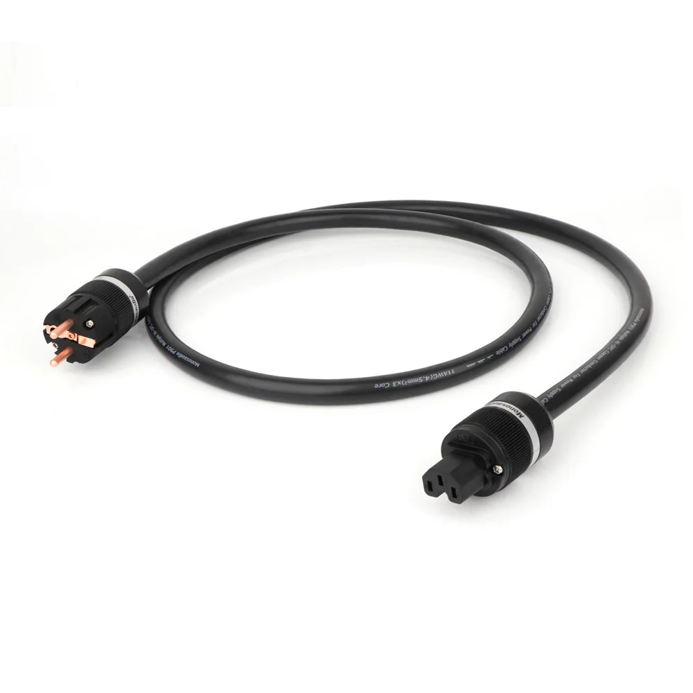 Audiophile P901 Hi-End OFC Copper Schuko Power Cord Cable HIFI Extension AC Power Cable HiFi EU Version Power Cord Cable