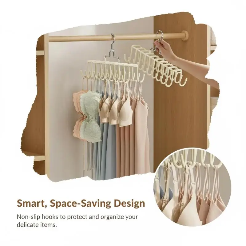 Multiple Layer Suspender Hanger No Trace Storage Artifact for Underwear Vest Ca…
