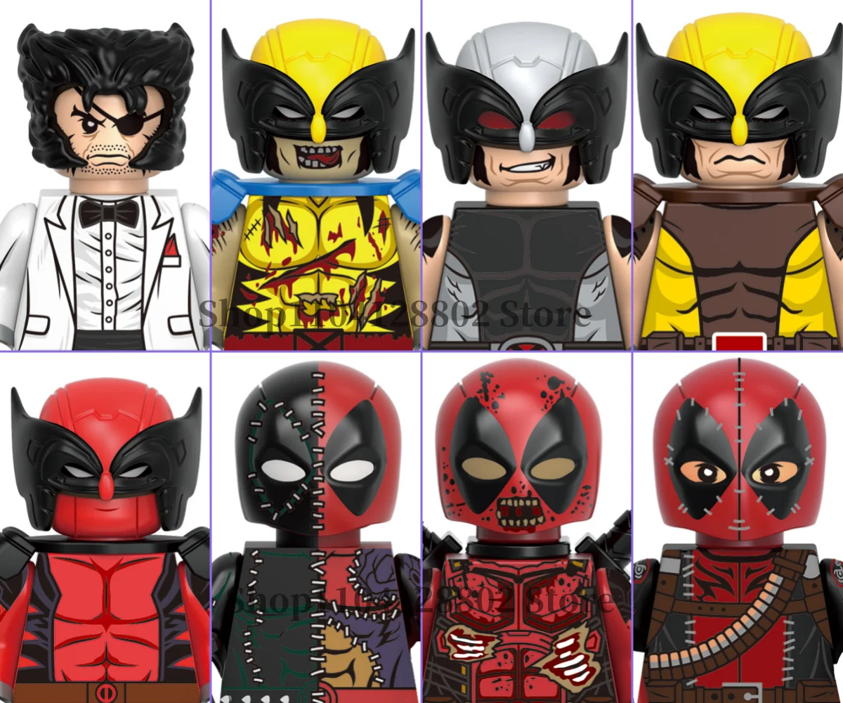 

G0173-2025 New Marvel brick toys Zombie Wolverine Deadpool children's MINI building block toys holiday party gifts doll toys