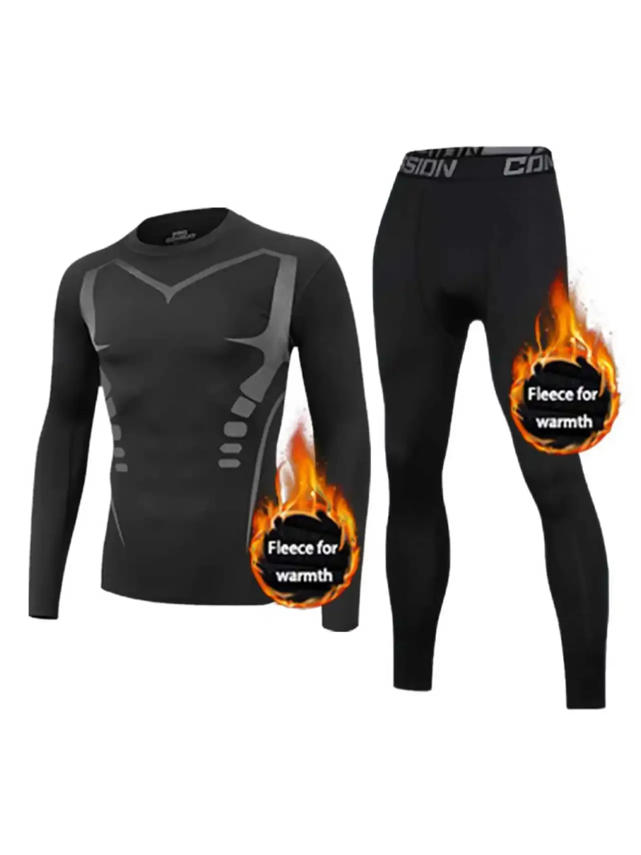 

Two-piece warm inner layer set for autumn and winter, soft fabric, warm and comfortable