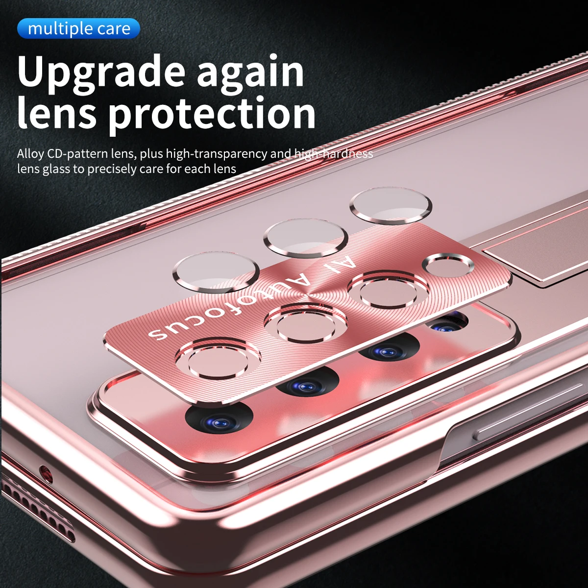 With Pen Plating Clear Magnetic Case For Samsung Galaxy Z Fold 4 3 5 6 Full Screen Protector Transparent Kickstand Phone Cover