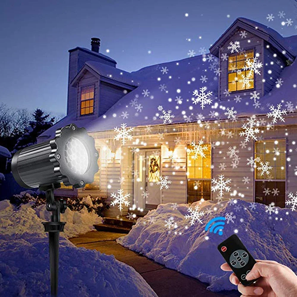 

Mini Snow White Blizzard Home Blizzard Projection Christmas Laser Party Light Lamp Highlight Projector for Festive Atmosphere