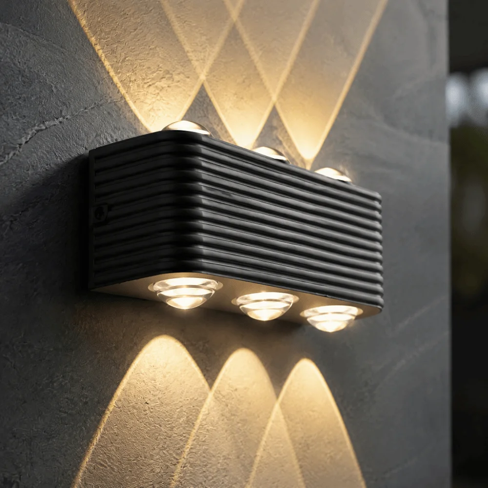 Waterproof LED Wall Sconce Minimalist Design Warm Light Up and Down Light Stable Structure Easy to Mount Wash Wall Light Bedroom