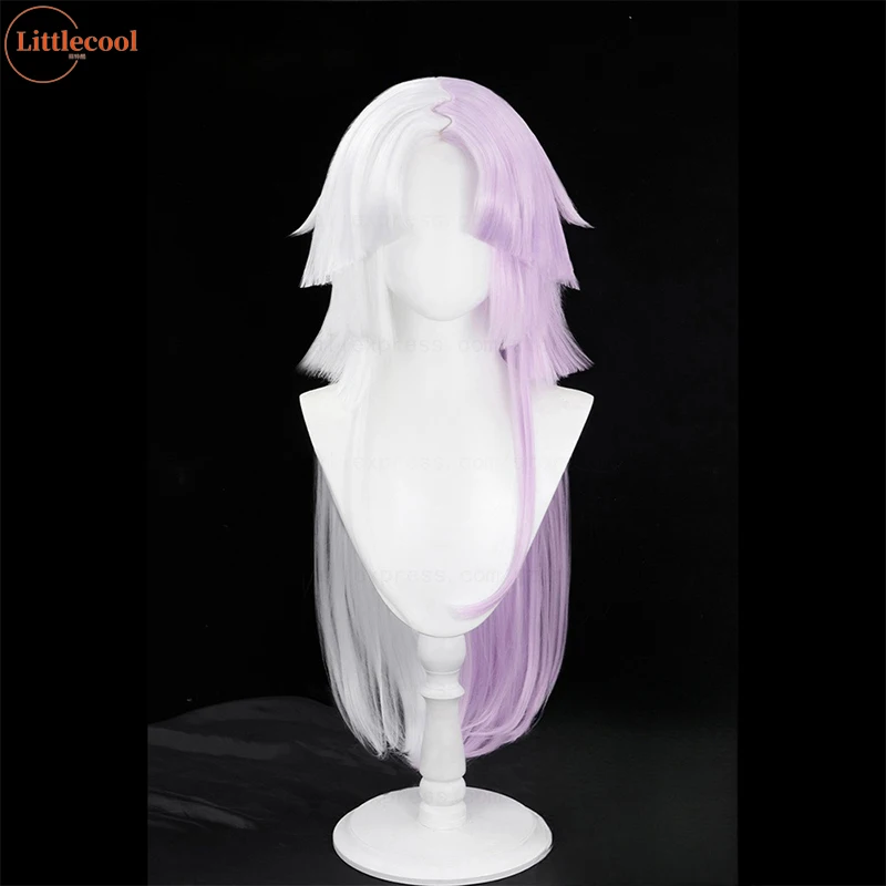 Haute qualité Sigma Cosplay perruque Bungou chiens errants Cosplay 100 cm de Long violet blanc résistant à la chaleur cheveux synthétiques Anime Sigma perruques