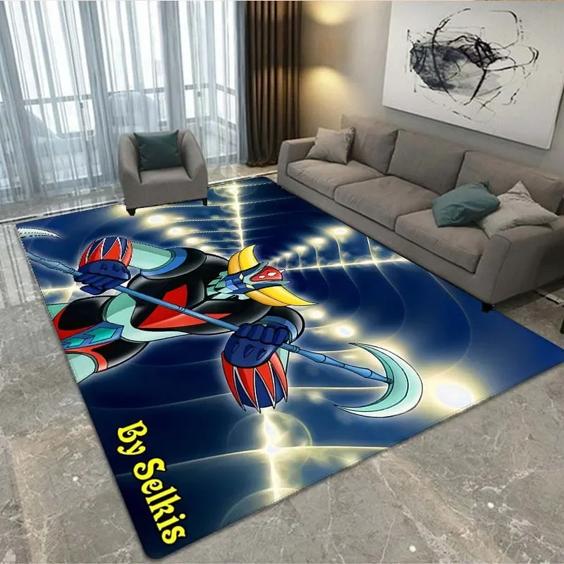 3DUFO Robot Grendizer Anime cartoon Area Rug,Carpet for Home Living Room Bedroom Sofa Doormat Decor,kid play Non-slip Floor Mat