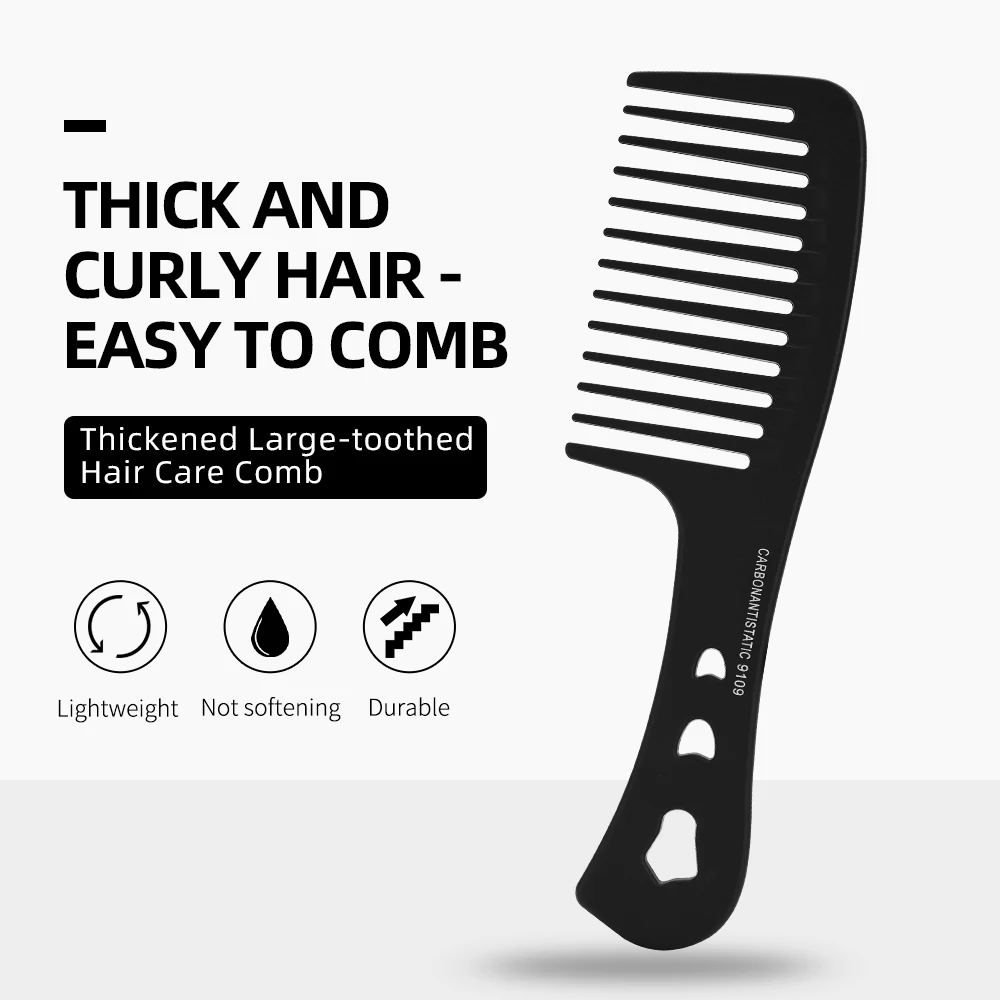 

Thickened Version Wide Tooth Comb Heat Resistant Barber Professional Portable Styling Detangling Hairstyling Tools