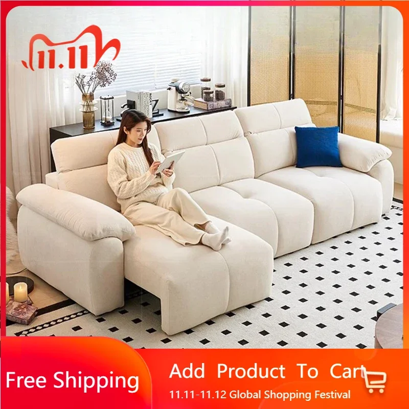 

Modern White Nordic Modern Velvet Italian Electric Luxury Foldable Double Sofas Living Room Service Muebles Trendy Furniture