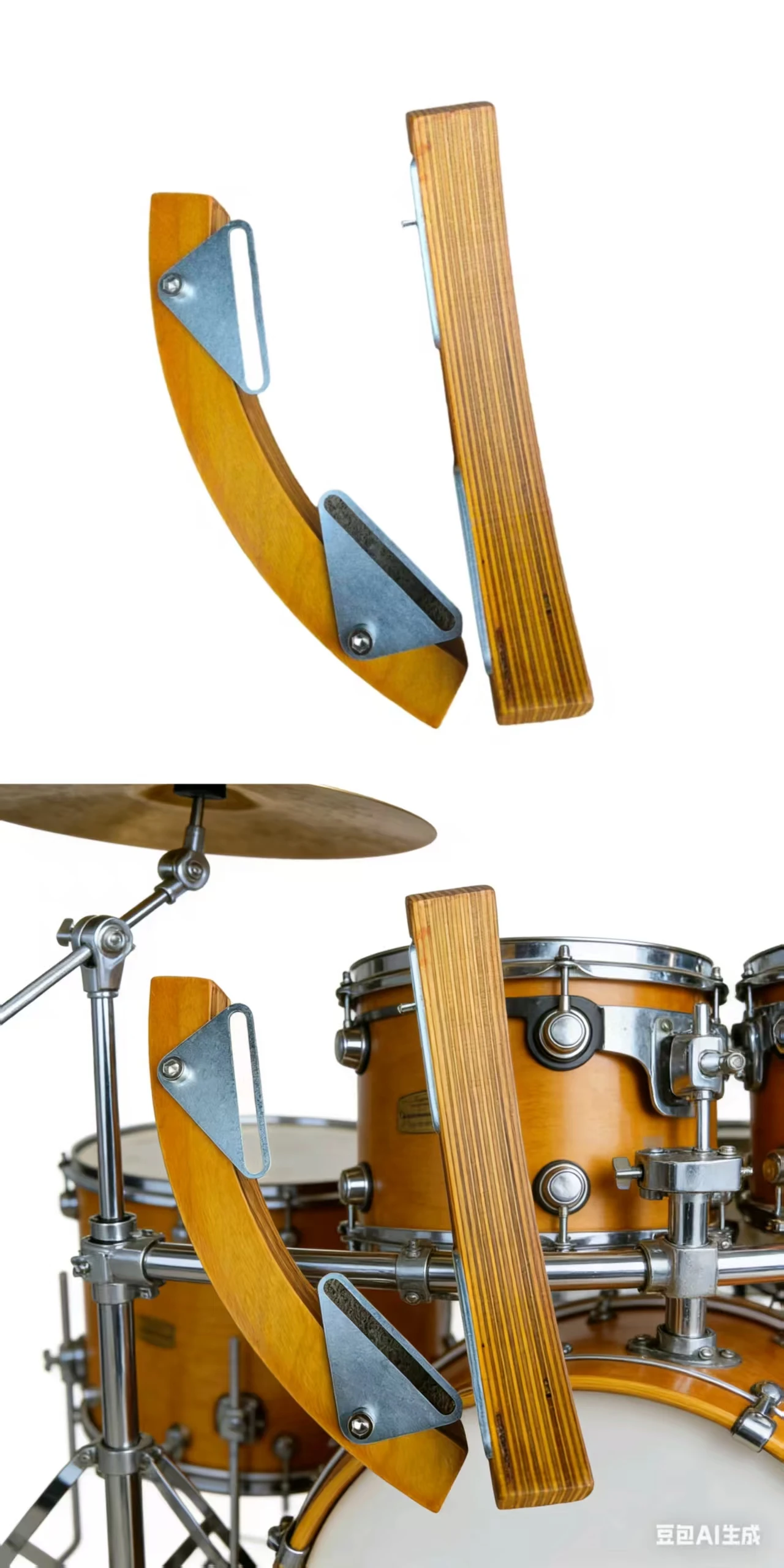 Snare drum Rim Mount Cross Stick percussion Part Accessory wood block Bar
