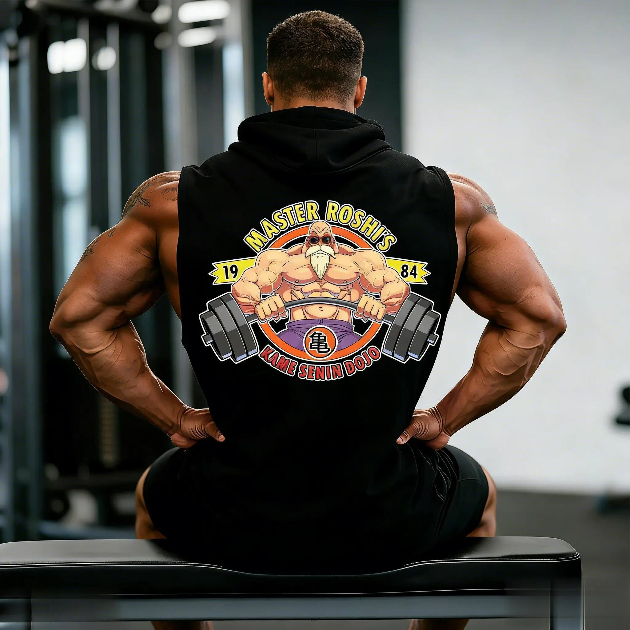 Dragon Ball Master Roshi-Camiseta sin mangas para gimnasio para hombre, camiseta sin mangas de entrenamiento, camiseta musculosa de Anime para Fitness, chaleco gráfico 2026