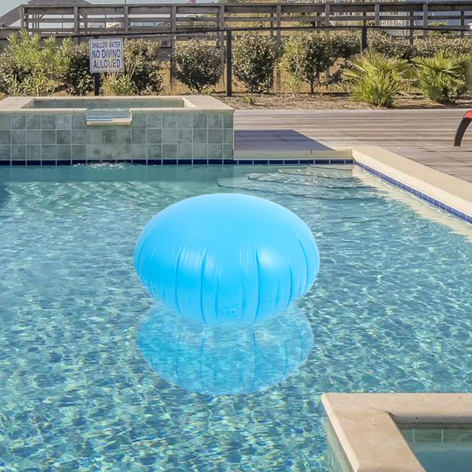 

Pool Inflatable Round Cushion above Ground Cover Air Pillow Closing Kit Water Toys Compressor for Sky-blue Pond