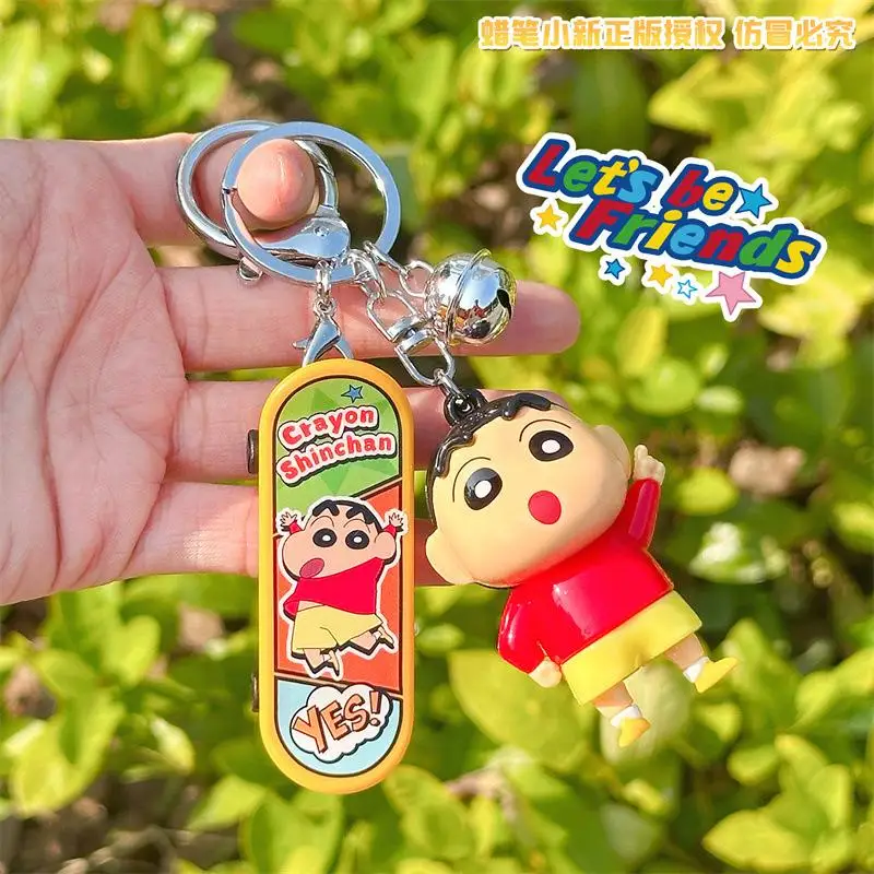 نمط جديد أنيمي تلوين شينشان المفاتيح Kawaii فتاة سكيت شين تشان فك لعبة تزيين حقيبة السحر المحمولة هدية بالجملة