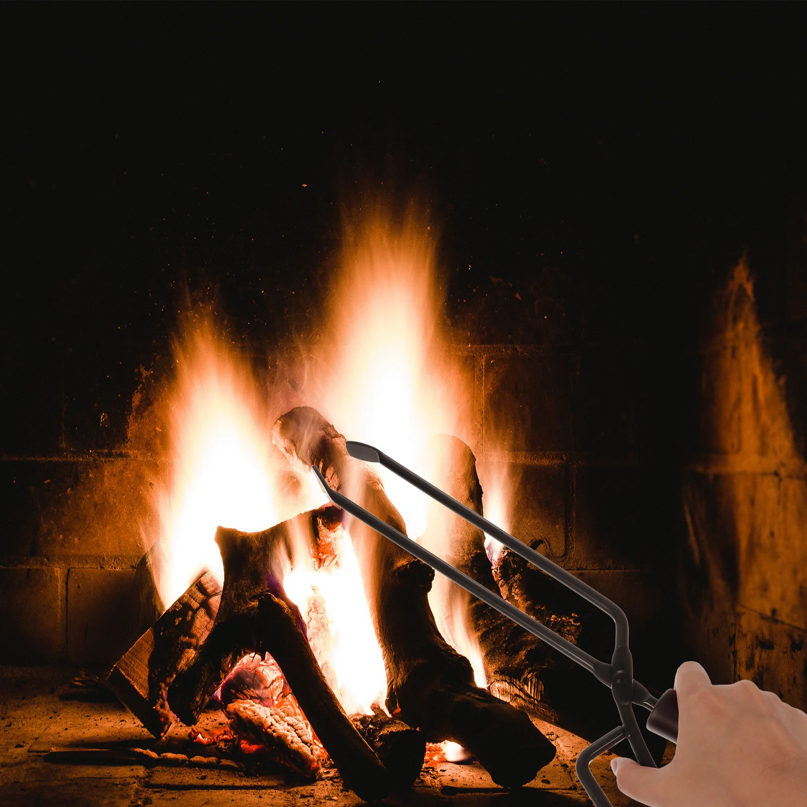 

1 шт. удлиненный широкий захват для угля с эргономичной деревянной ручкой для барбекю, гриля, кемпинга, работы с дровами и углем