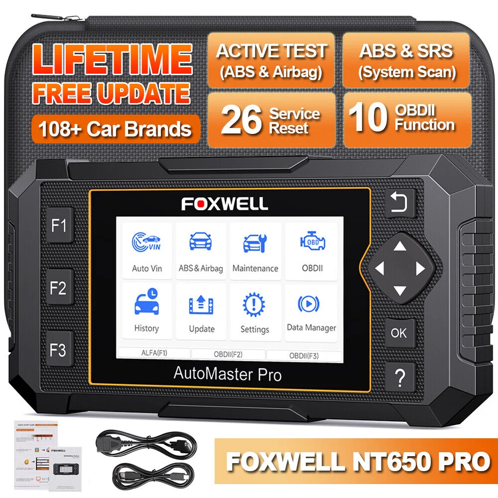 

Foxwell NT650 Pro Bidirectional ABS SRS Car OBD2 Scanner Diagnostic Reset Tool Car Automotive Scanner Code Reader