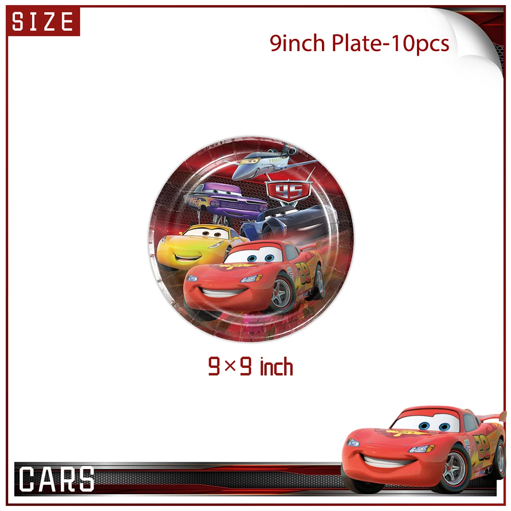 Disney Cars Lightning Mcqueen Birthday Party Decoration Balloons Tableware Cup Plate Napkin Baby Shower DIY Party Event Supplies