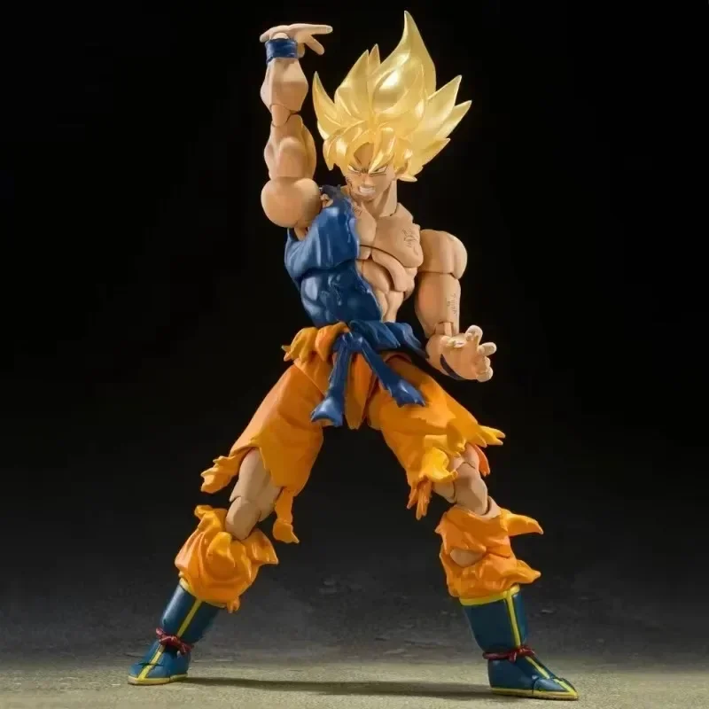 Bandai-Figurines d'action Dragon Ball Z, Son Goku, Super Saisuperb, Battle Damage Form Boxed Model Butter Toys, S.H.Figuarts, En stock