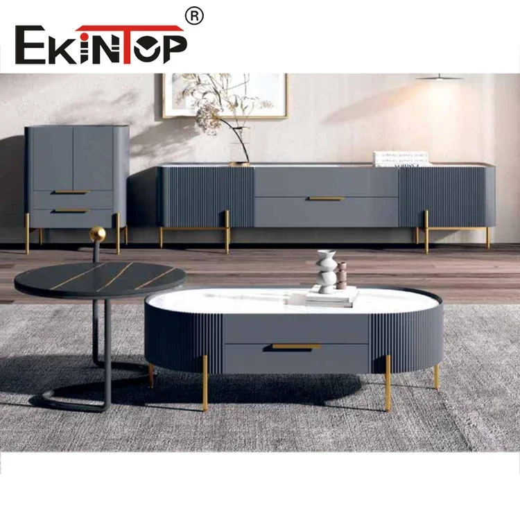 Ekintop-conjunto de mesa de madeira mármore moderno, alta qualidade