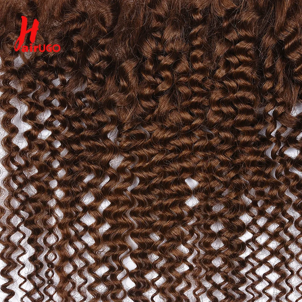 Afro Kinky Curly Human Hair Bundles Brazilian Dark Brown Human Hair Weave Extensions Afro Kinky Wave Human Hair Weave For Women