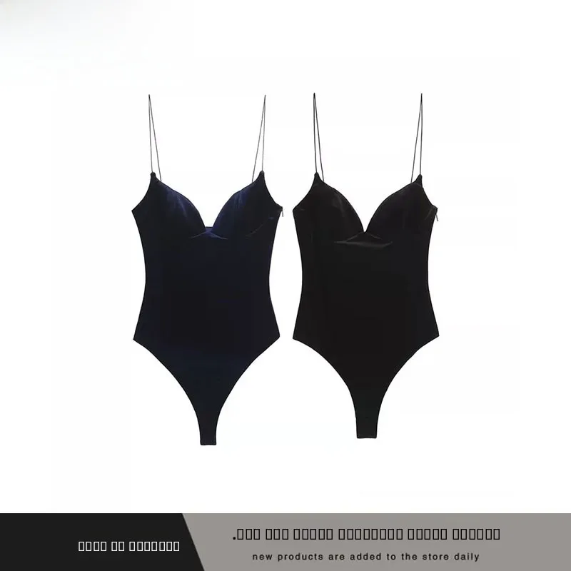 

Faionable Velvet Jumpsuit Women's Clothing ZR Sle Winter New Arrival High Waist ort Pants Straight Cut Polyester Fiber