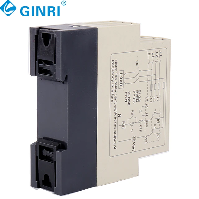 Three Phase AC 220V 400V Adjustable Automatic Voltage Monitoring Relay Overvoltage Undervoltage Protector