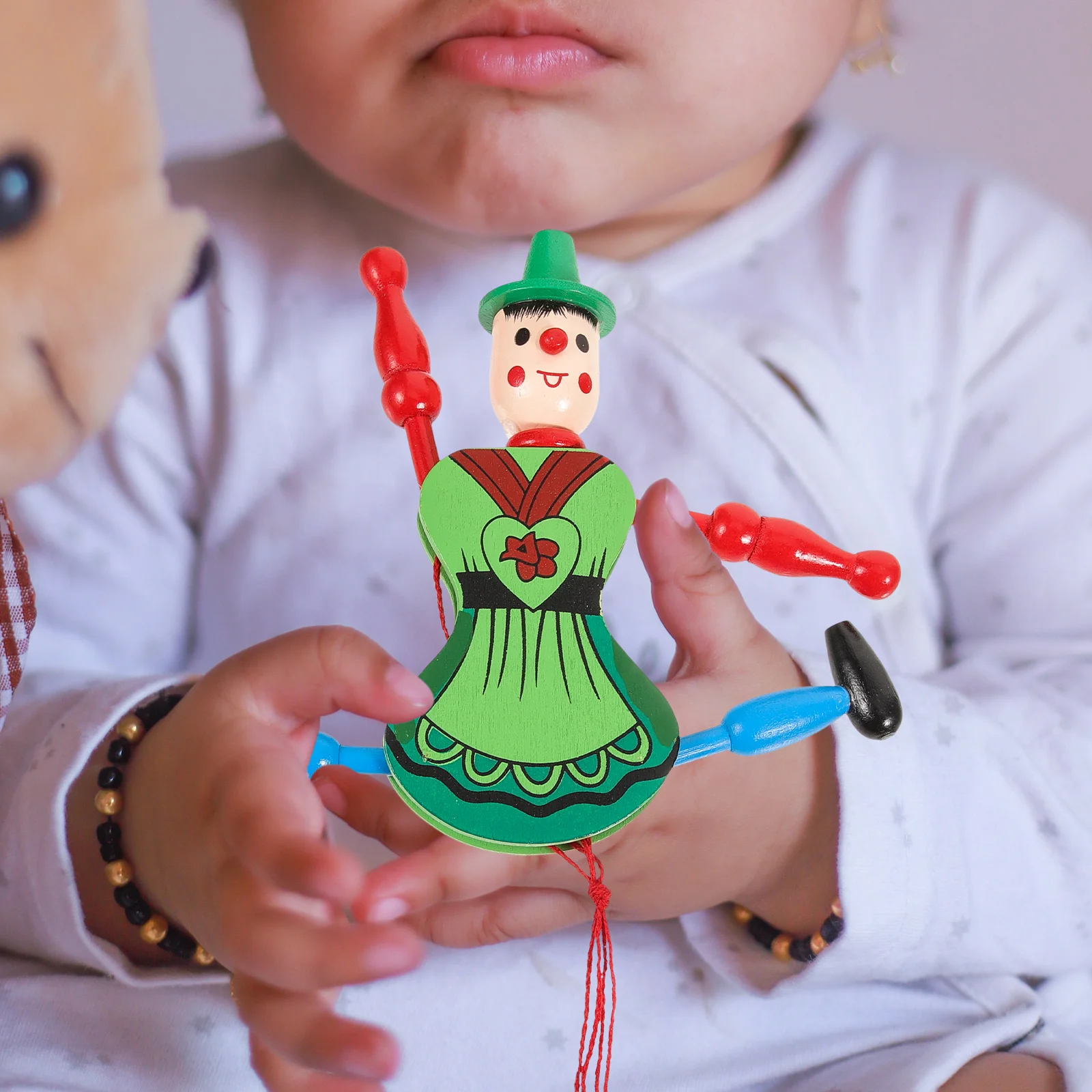 4 Pcs Wood Toys Hanging Puppet Princess Wooden The Marionettes Decorations