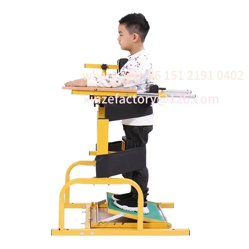 

Customizable standing frame hemiplegia paraplegia rehabilitation training equipment
