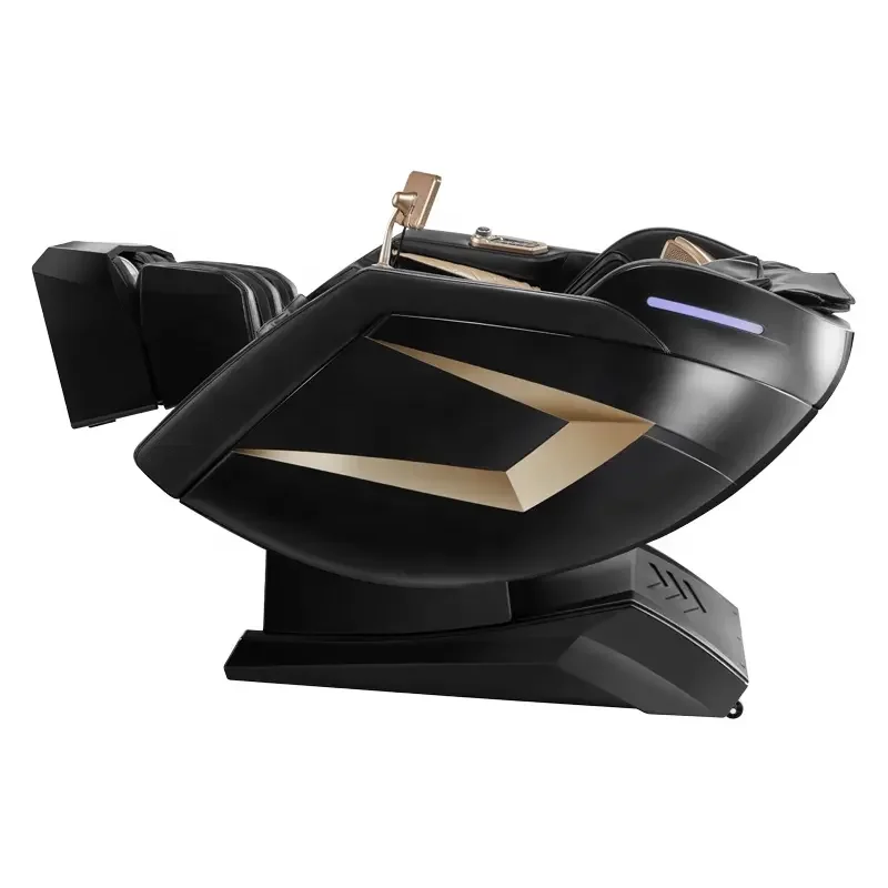 Massage Chair Black Relaxing Zero Gravity Health Detection for Body Application in Home Living Room Use