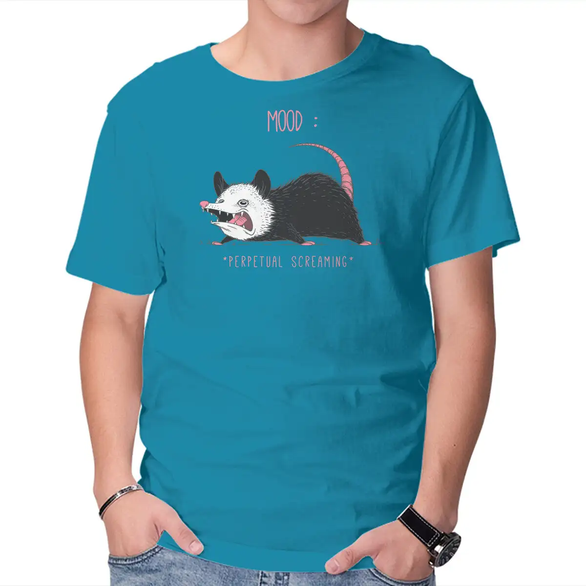 Mood Possum Anime Graphic T-shirts for Men Clothing Women Short Sleeve Tees New Arrivals Unisex Summer