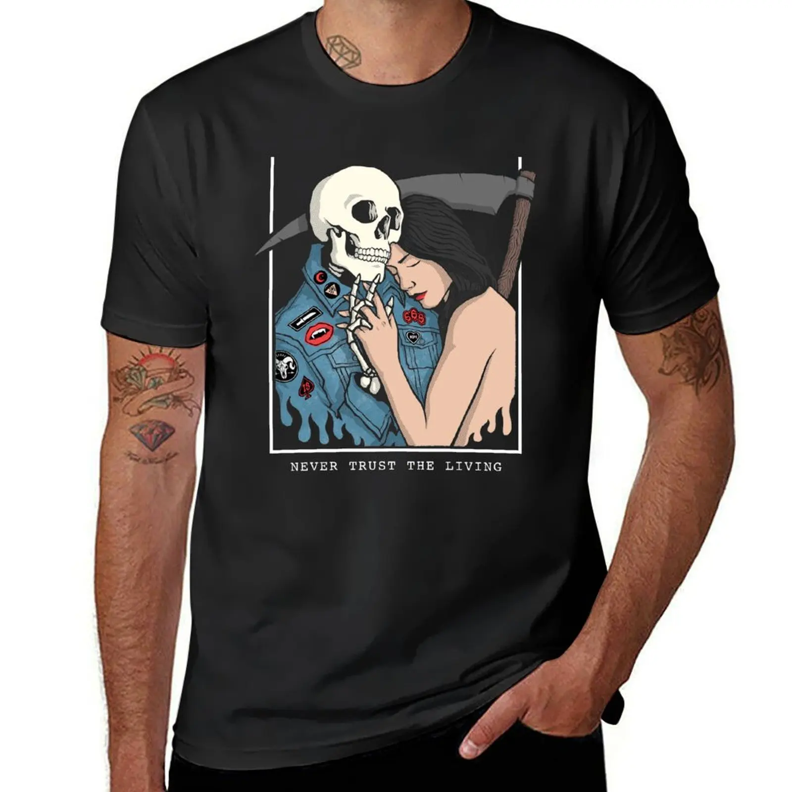 

Never Trust the Living T-Shirt vintage anime stuff shirts graphic tee affliction shirts fruit of the loom mens t shirts