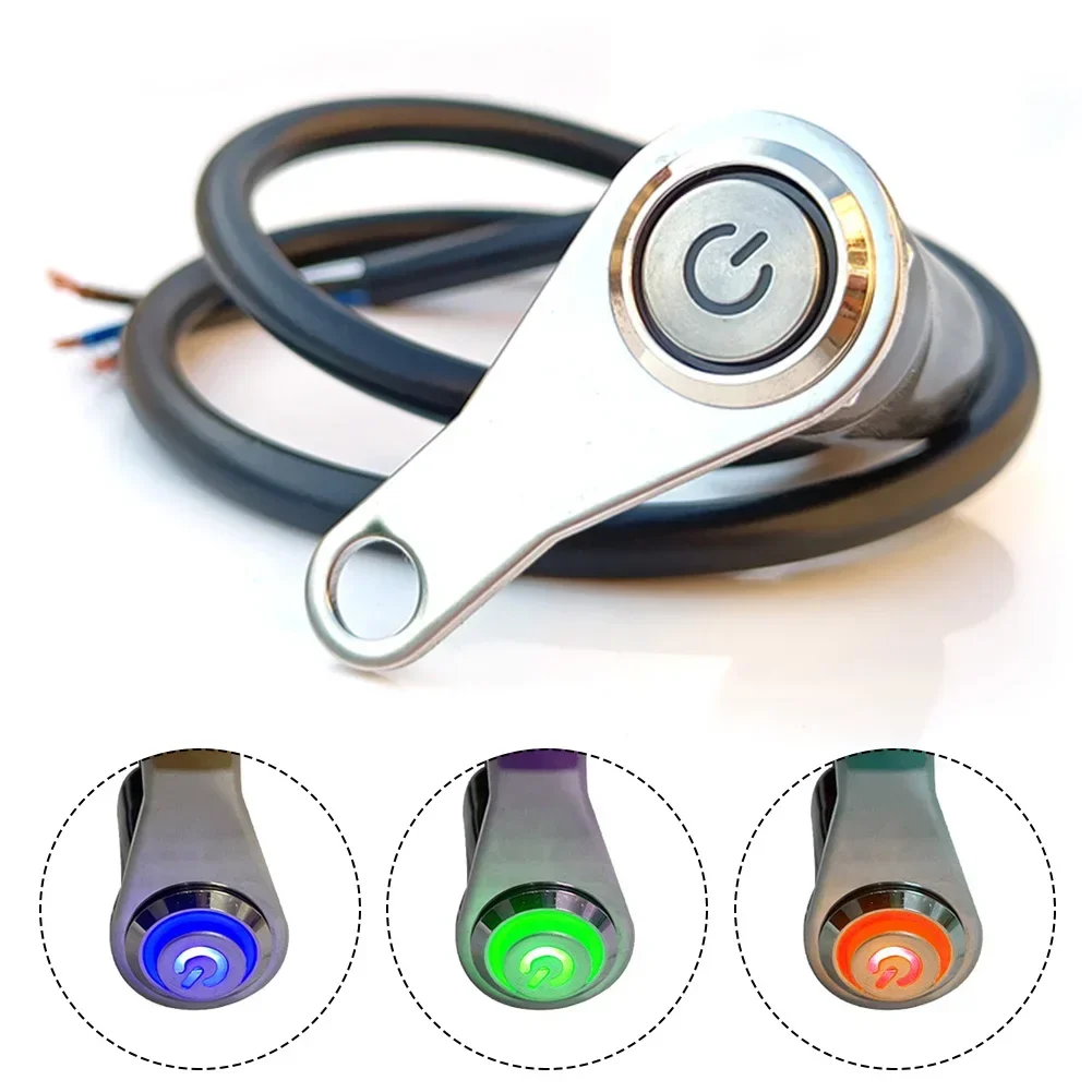 LED Motorcycle Switch ON+OFF Handlebar Mount Aluminum Alloy Waterproof 12V Fog Light Lamps Motorbike Horn Push Button Switch 1PC