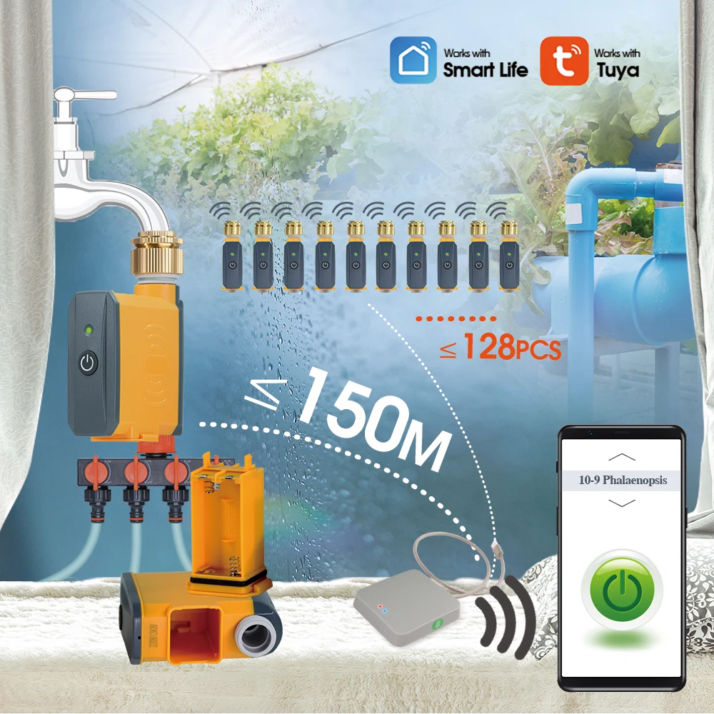 Giunti in ottone ZigBee Wifi Tubo da giardino Sprinkler Timer Smart Water Timer Telecomando per telefono cellulare Gateway automatico