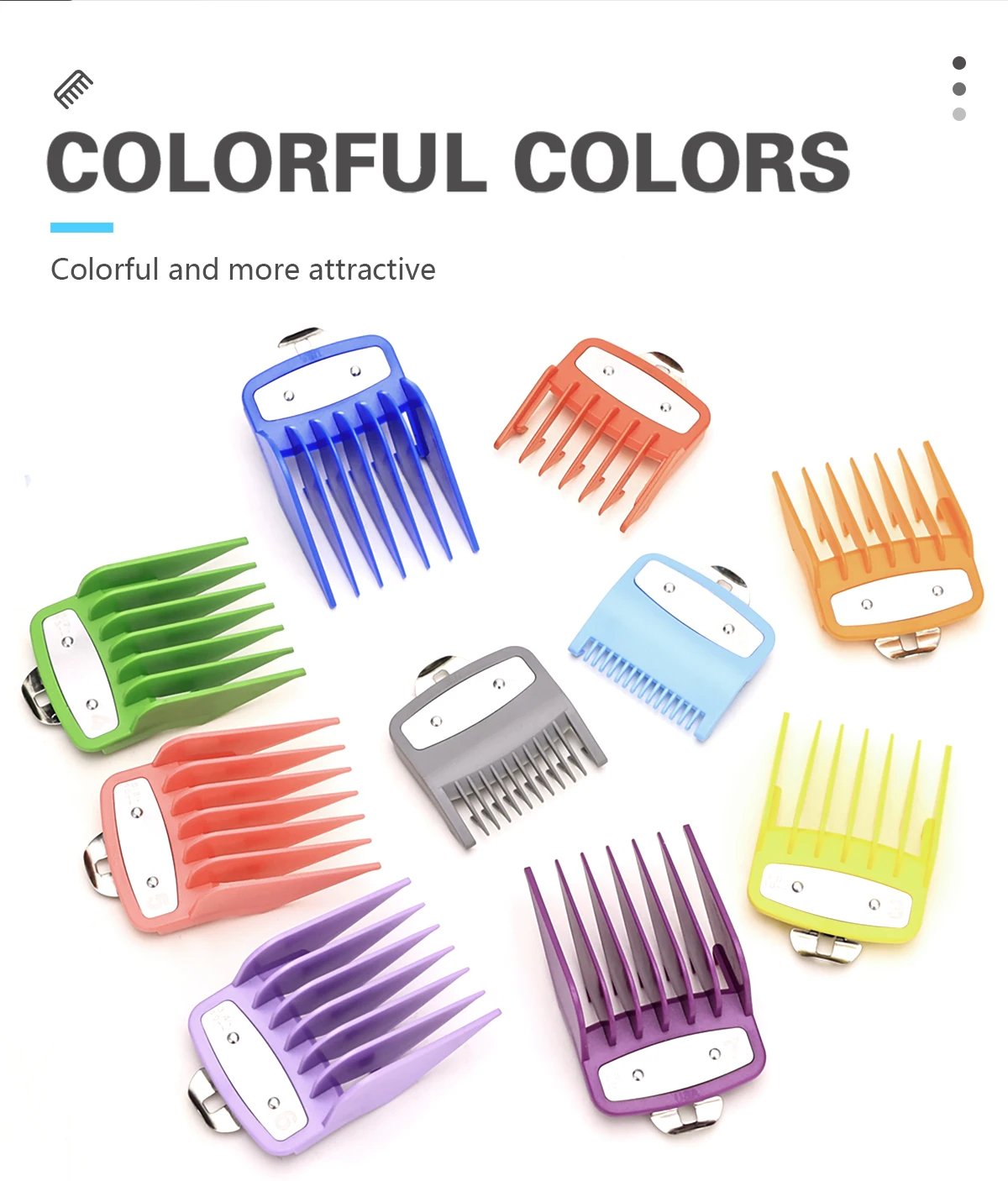 10Pcs Hair Clipper Limit Comb Salon Cutting Guide Replacement Set Professional Electric Hair Trimmer Accessories For Wahl