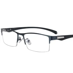 Men's Prescription Glasses Women Myopia glasses Black Grey Eyewear Reading Glasses Half-rim Short-Sighted eyeglasses