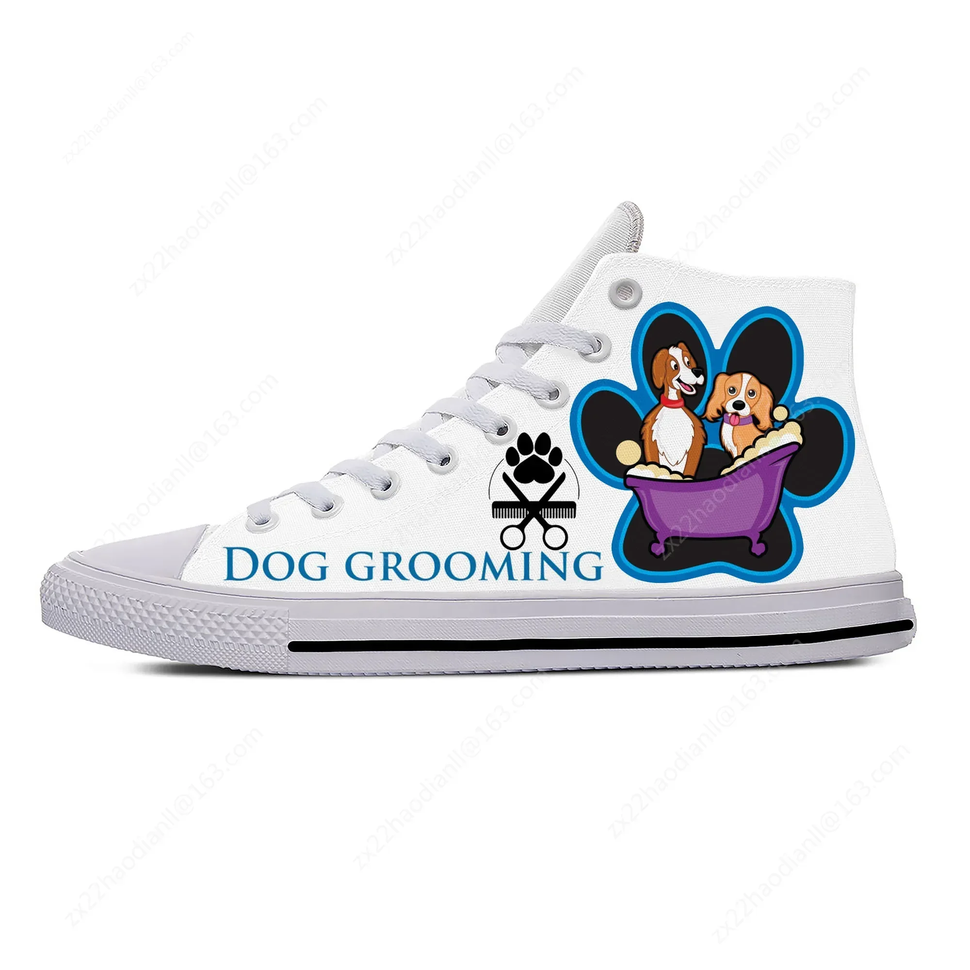 Dog Groomer High Top Sneakers Mens Womens Teenager Casual Shoes Canvas Running Shoes 3D Print Breathable Lightweight shoe