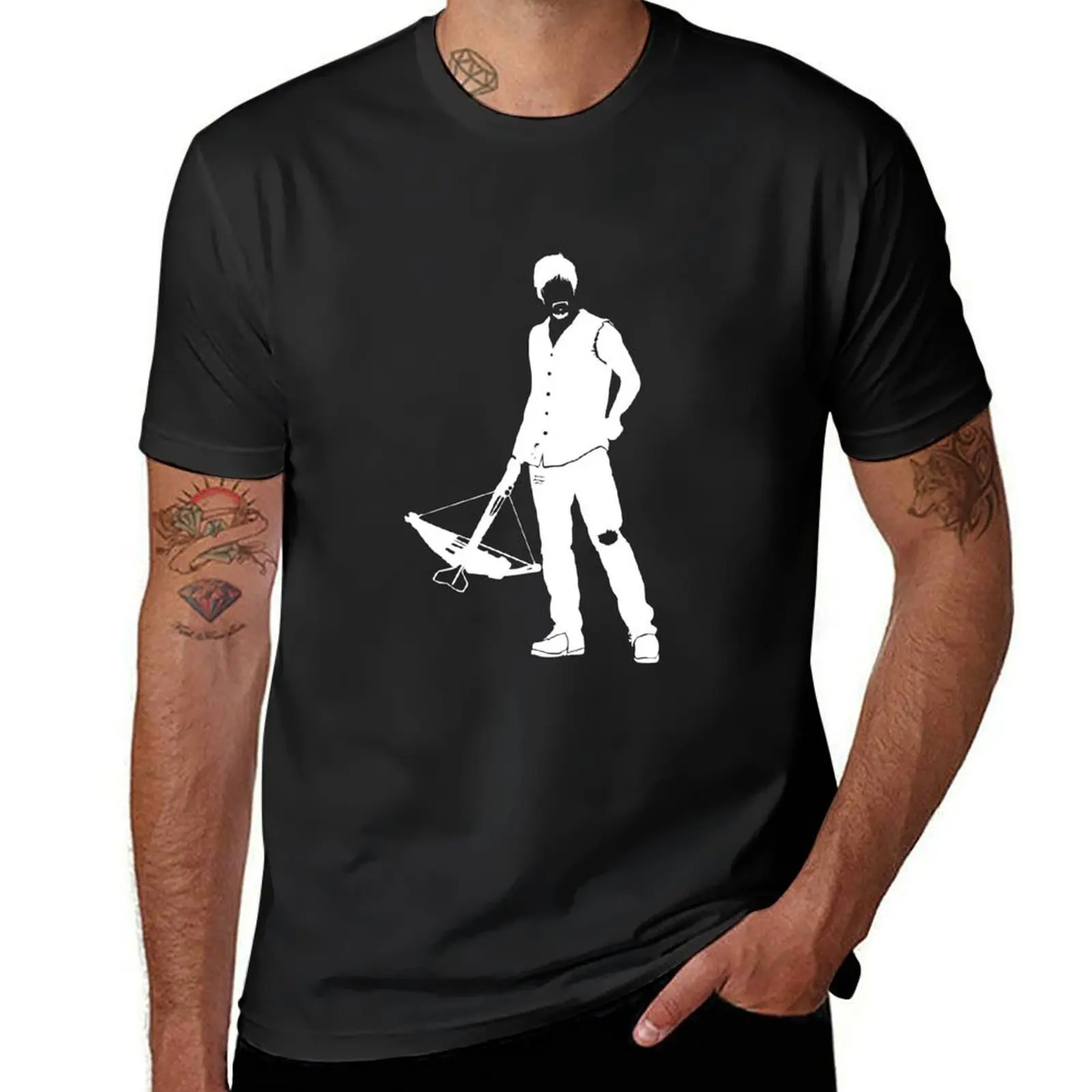 Daryl (white) T-shirt quick drying vintage clothes new edition mens cotton t shirts