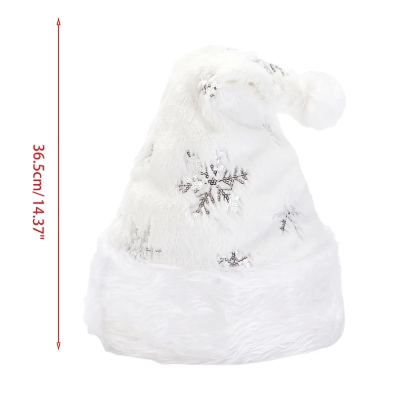 White Snowflake Plush Hat Stage Performance Cosplay Costume Christmas Headwear Drop shipping