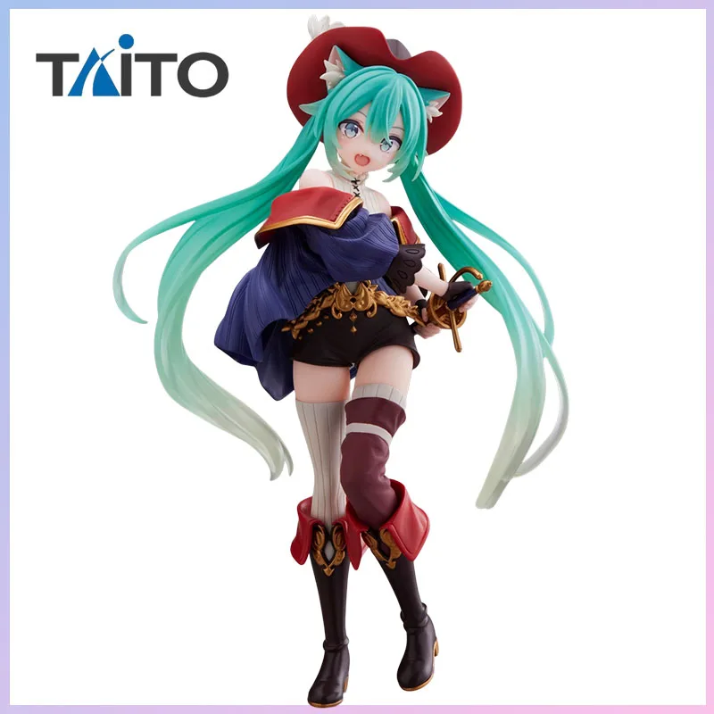 

TAITO In Stock Original Hatsune Miku Wonderland Puss in Boots Ver. Official Licensed Anime Prize Figurine Cartoon Garage Kit