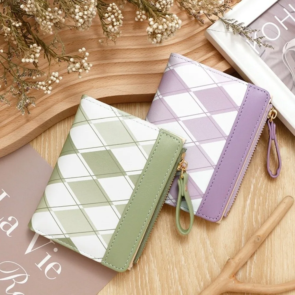 Nova bolsa de moedas de couro pu com zíper portátil porta cartão de crédito grade mini bolsa de moedas menina