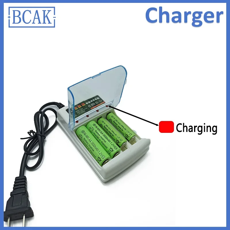 1.2V 4 Slots Battery Charger with LED Indicator Cover Protection for NiMH Rechargeable Battery AAA / AA Quick Charger