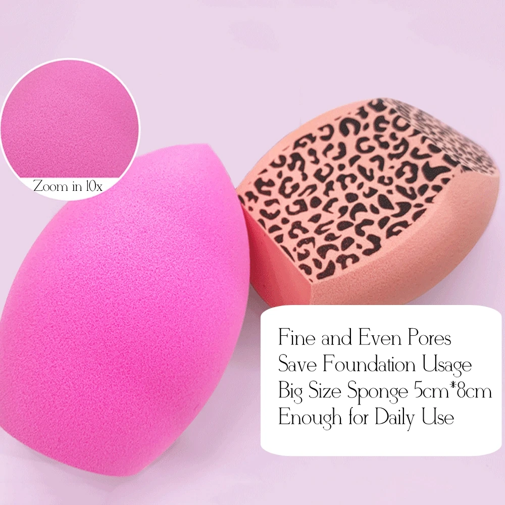 Spugna per frullatore per uso asciutto e bagnato con logo personalizzato da 50 pezzi con stampa leopardata