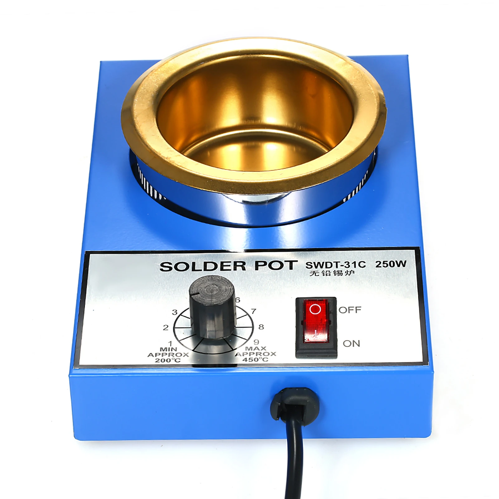 

Soldering Pot Soldering Pot Stainless Steel Solder Pot Compact Temperature Adjustable Solder Bath for Welding and Soldering