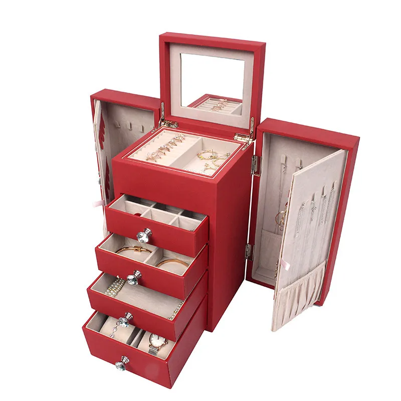 Large capacity multi-layer hand jewelry jewelry box earrings earrings necklace display stand ring storage box