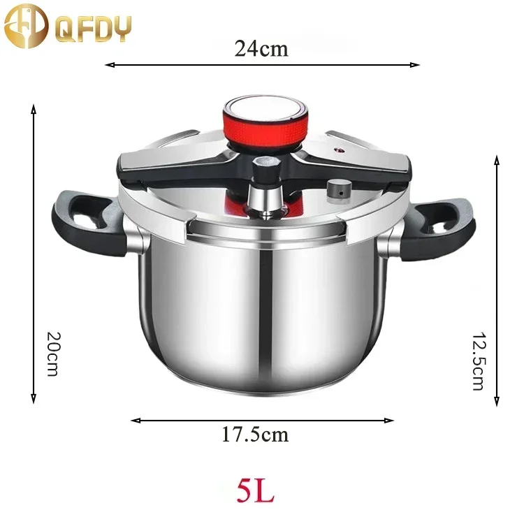 Imagem -03 - Panela de Pressão Multifuncional em 304 Limitada à Prova de Explosão Cozimento Rápido 5l 9l Engrenagens Aço Inoxidável