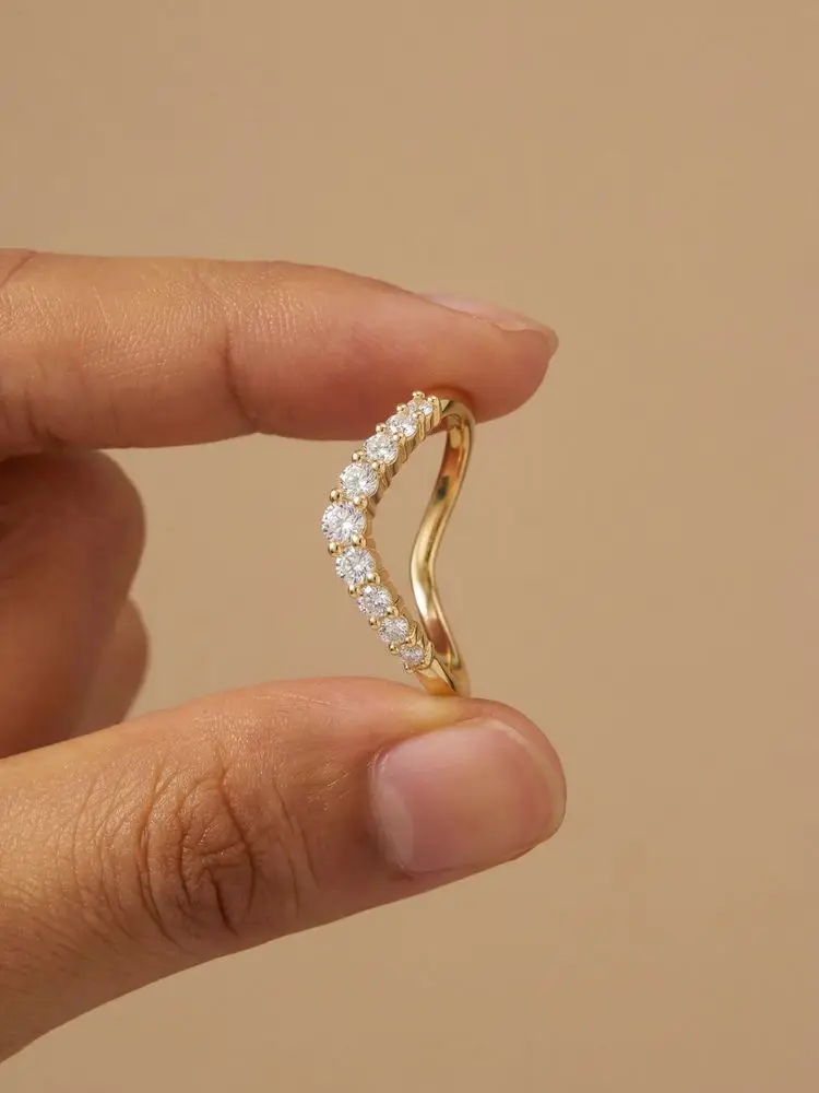 925 Sterling Silver Minimalism Fashion Wave Zircon Ring For Women Anniversary Engagement Wedding Party High Quality Fine Jewelry
