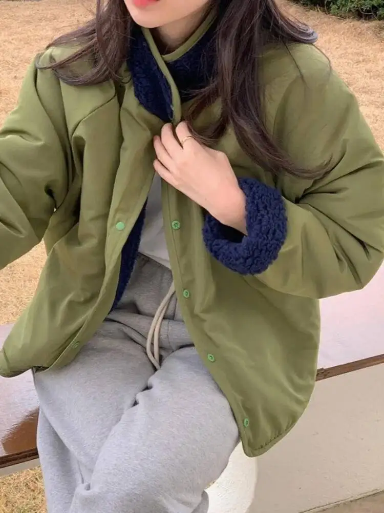 

Шикарная осенне-зимняя винтажная двусторонняя одежда, свободная универсальная длинная женская модная одежда из меха ягненка