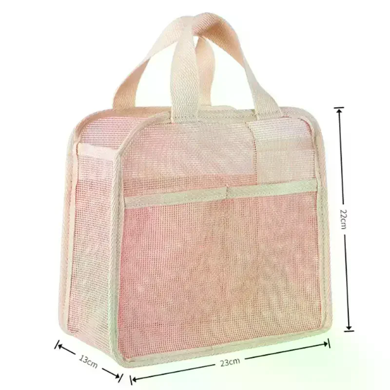 Mesh Makeup Storage Bag Set 1 3Pcs Cosmetic Organizer with Zipper Portable Handbag for Lipstick Travel Essentials