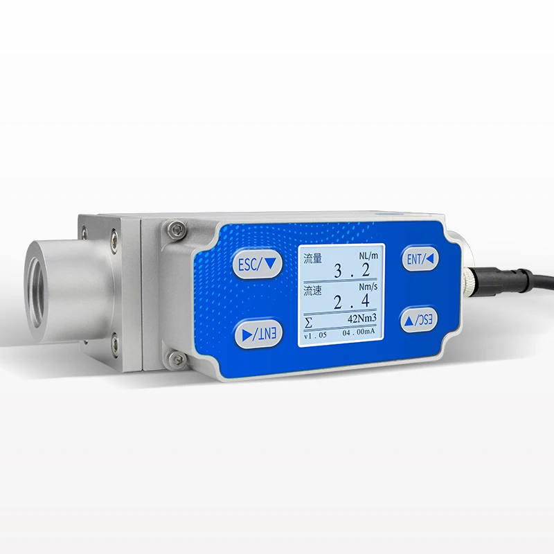 Hot Sale Micro Thermal  Mass Flowmeter Portable Pipeline High Precision Intelligent Flow Sensor